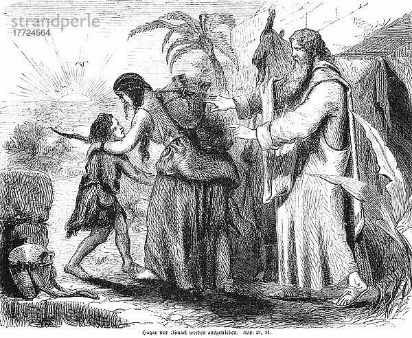 Bibel  Altes Testament  Erste Buch Mose  Kapitel  Vers  historische Illustration 1850