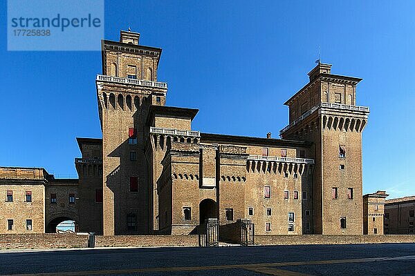 Schloss Estense  Ferarra  UNESCO-Weltkulturerbe  Emilia-Romagna  Italien  Europa