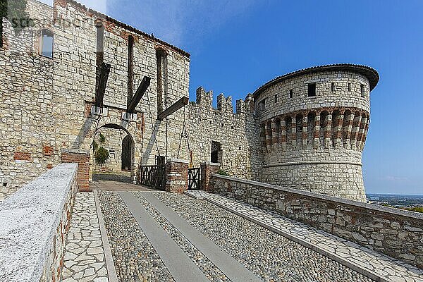 Das Schloss  Brescia  Lombardei (Lombardei)  Italien  Europa
