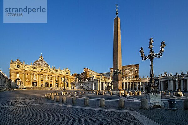 Piazza San Pietro (Petersplatz)  Vatikanstadt  UNESCO-Weltkulturerbe  Rom  Latium  Italien  Europa