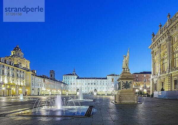 Piazza Castello  Turin  Piemont  Italien  Europa