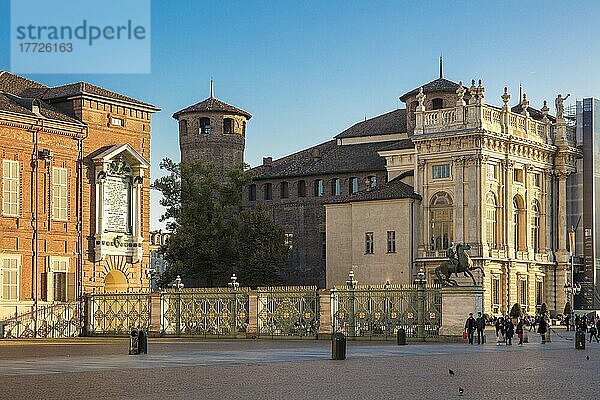 Piazza Castello  Turin  Piemont  Italien  Europa