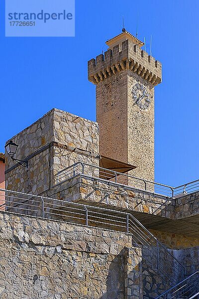 Der Mangana-Turm  Cuenca  Kastilien-La Mancha  Spanien  Europa