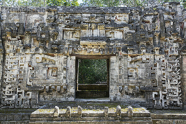Monster-Mund-Tür  Struktur II  Maya-Ruinen  Archäologische Zone Chicanna  Bundesstaat Campeche  Mexiko  Nordamerika