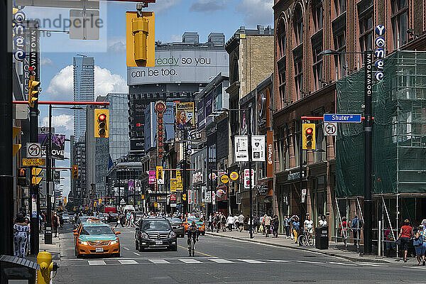 Verkehr auf der Yonge Street  Yonge Street  Toronto  Ontario  Kanada  Nordamerika