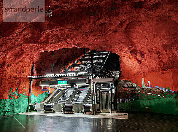 U-Bahnhof Solna Centrum  Stockholm  Stockholms län  Schweden  Skandinavien  Europa