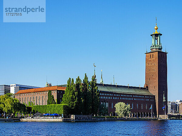 Blick auf das Rathaus  Stockholm  Stockholms län  Schweden  Skandinavien  Europa