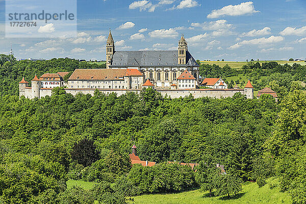 Benedictine Monastery Grovucomburg  Schwabisch Hall  Hohenlohe  Baden-Wurttemberg  Germany  Europe