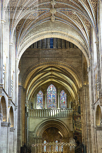 Innenraum  Kathedrale von Hereford  Hereford  Herefordshire  England  Vereinigtes Königreich  Europa
