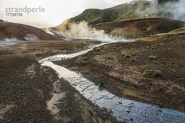 Geothermiegebiet Seltun  Krysuvik  Halbinsel Reykjanes  Island  Polarregionen