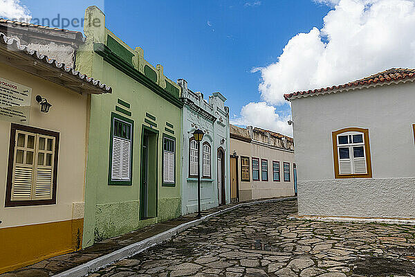 Colonial houses  Old Goias  UNESCO World Heritage Site  Goias  Brazil  South America