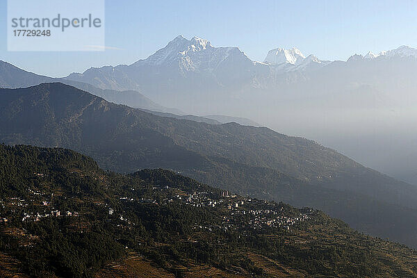 Gaurishankhar-Berg von Charikot  Nepal  Himalaya  Asien aus gesehen