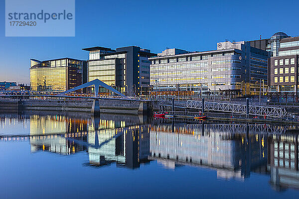 International Financial Services District (IFSD)  Broomielaw  River Clyde  Glasgow  Schottland  Vereinigtes Königreich  Europa