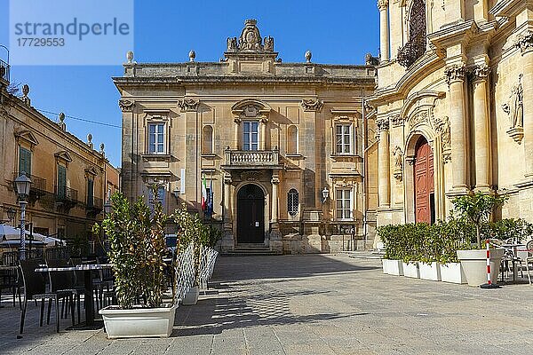 Rathaus  Ragusa Ibla  Val di Noto  UNESCO-Weltkulturerbe  Sizilien  Italien  Europa