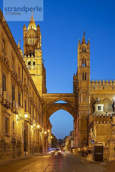 Die Kathedrale  UNESCO-Weltkulturerbe  Palermo  Sizilien  Italien  Europa