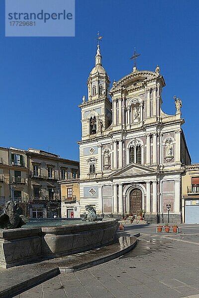 Kirche Santa Maria la Nova  Piazza Garibaldi  Caltanisetta  Sizilien  Italien  Europa