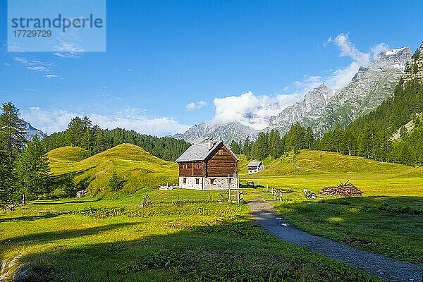 Alpe Crampiolo (Alpe Devero)  Parco Naturale Veglia-Devero  Val d'Ossola  V.C.O. (Verbano-Cusio-Ossola)  Piemont  Italien  Europa