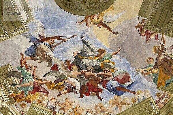 Projekt der Kirche San Francesco von Giovenale Boetto und Fresken von Andrea Pozzo  Mondovi  Cuneo  Piemont  Italien  Europa
