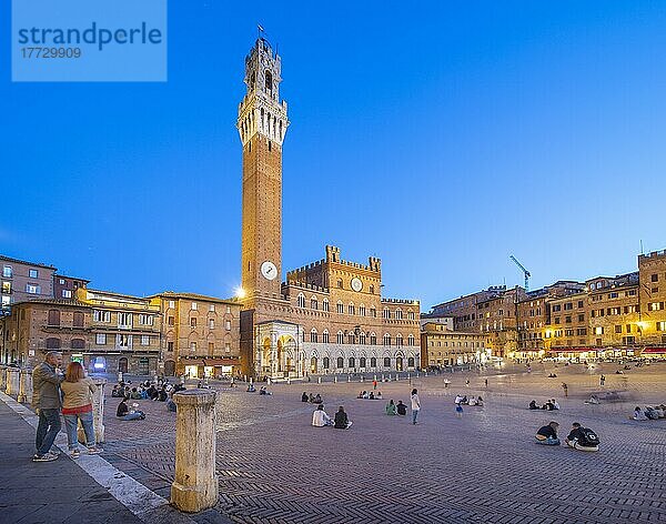 Piazza del Campo  UNESCO-Weltkulturerbe  Siena  Toskana  Italien  Europa