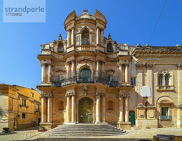 Kirche des Karmin  Scicli  Val di Noto  UNESCO-Weltkulturerbe  Ragusa  Sizilien  Italien  Europa