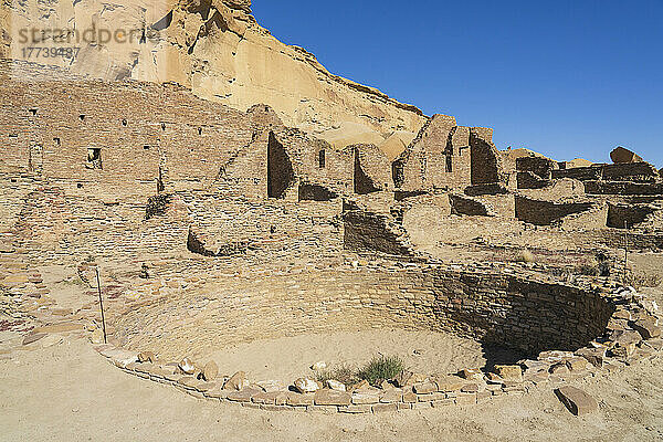 USA  New Mexico  Chaco Canyon  Pueblo Bonito im Chaco Culture National Historical Park