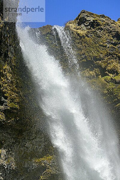 Kvernufoss  Wasserfall  Island  Europa