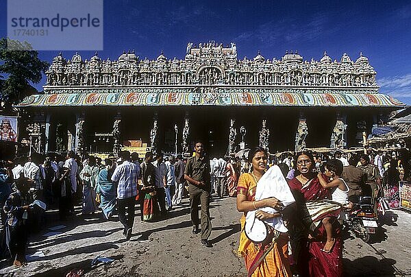 Lord Subramanya-Tempel in Thirupparakundram bei Madurai  Tamil Nadu  Indien  Asien