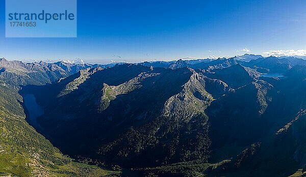 Luftaufnahme des Val Sambuco im Kanton Tessin  Schweiz  Europa
