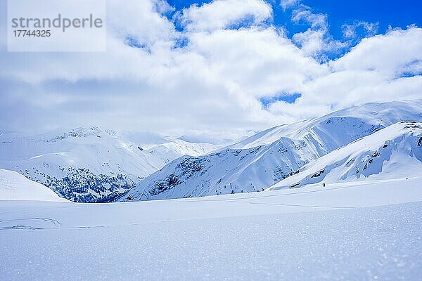 Winterliche Berglandschaft  Alpen  Frankreich  Europa