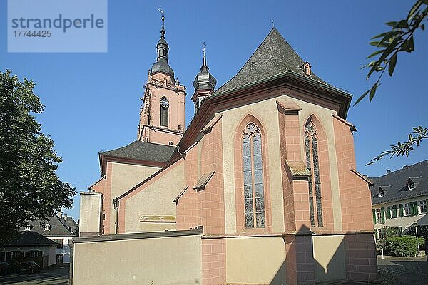 Katholische spätgotische St. Peter und Paul Kirche in Eltville  Rheingau  Taunus  Hessen  Deutschland  Europa