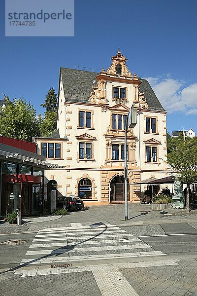 Renaissance Gebäude am Postplatz in Weilburg  Taunus  Hessen  Deutschland  Europa