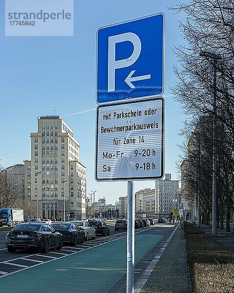 Gebührenpflichtige Parkplätze in Berlin Mitte  Berlin  Deutschland  Europa