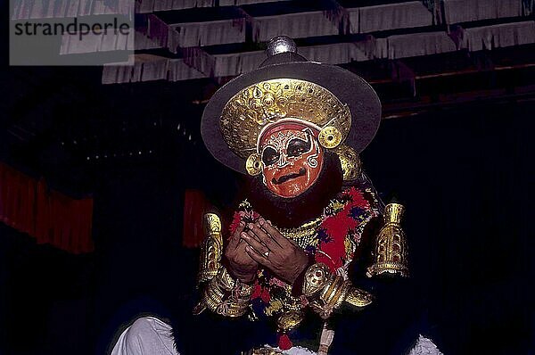 Koodiyattam  Kutiyattam  Sanskrit-Theater  aufgeführt in Kerala  Indien  Asien