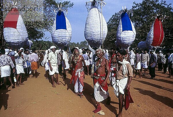 Chinnakathoor Pooram Festival in Chinnakathoor bei Palakkad oder Palghat  Kerala  Indien  Asien