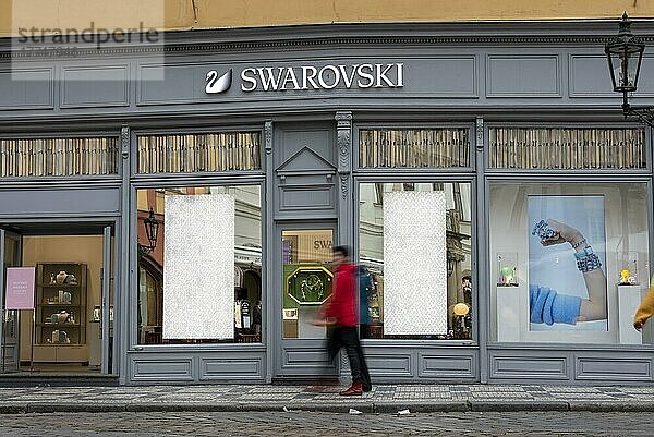 Swarovski  Geschäft für Schmuck  Prag  Tschechien  Europa