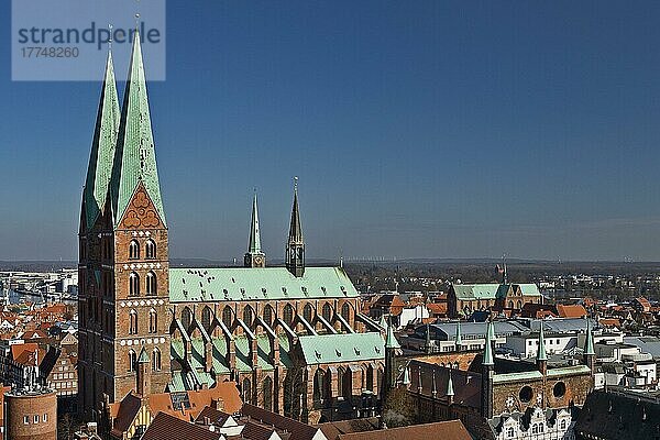 St. Marien  Mutterkirche der Backsteingotik  Teil des UNESCO-Welterbe Lübecker Altstadt  Lübeck  Schleswig-Holstein  Deutschland  Europa