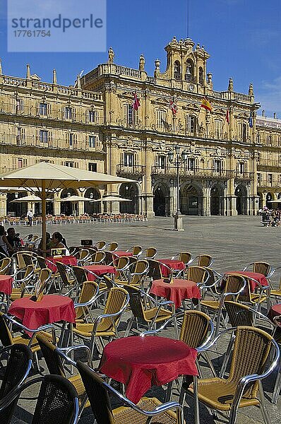 Hauptplatz  Plaza Mayor  Salamanca. Kastilien-Leon  Spanien  Europa