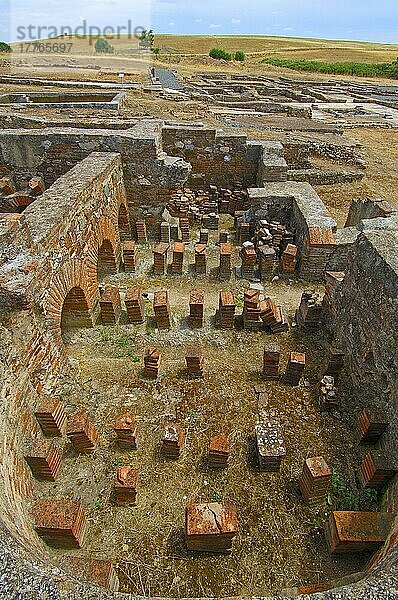 Ruinen der römischen Villa von Pisoes  Beja  Alentejo  Portugal  Europa