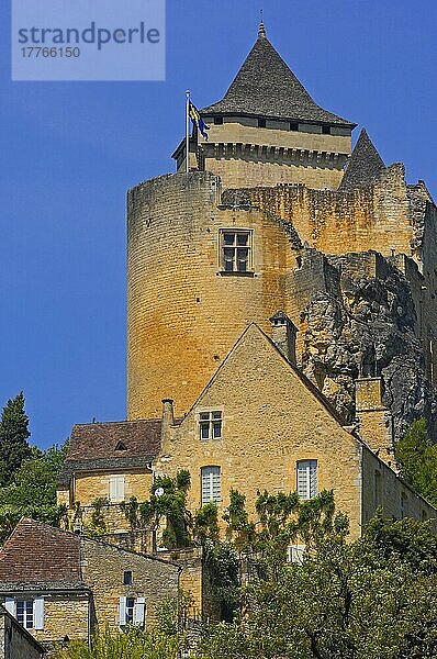 Castelnaud  Schloss  Castelnaud la Chapelle  Perigord  Dordogne-Tal  Perigord Noir  Aquitanien  Frankreich  Europa