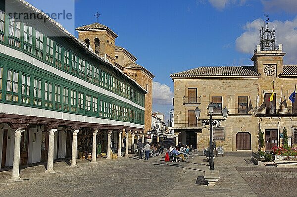 Plaza mayor (Hauptplatz)  Almagro  Provinz Ciudad Real  Route des Don Quijote  Kastilien-La Mancha  Spanien  Europa