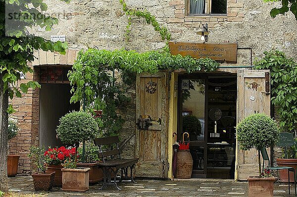 Bagno Vignoni  Val d'Orcia  Orcia-Tal  UNESCO-Weltkulturerbe  Provinz Siena  Toskana  Italien  Europa