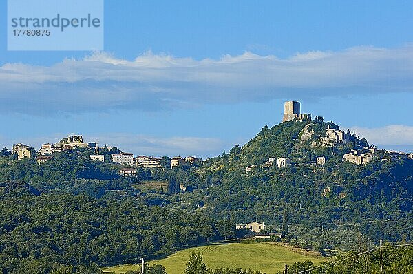 Rocca d'Orcia  Rocca von Tentennano  Val d'Orcia  Orcia-Tal  UNESCO-Weltkulturerbe  Toskana-Landschaft  Provinz Siena  Toskana  Italien  Europa