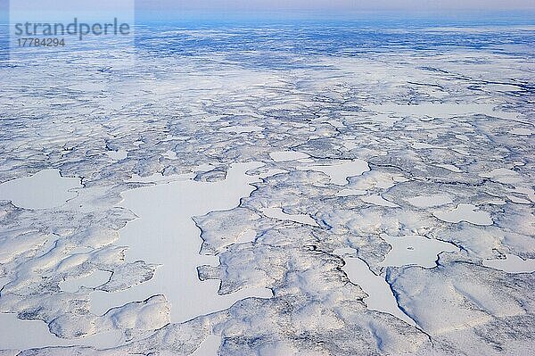 Mackenzie-Fluss im Winter  Northwest Territories  Kanada  Nordamerika