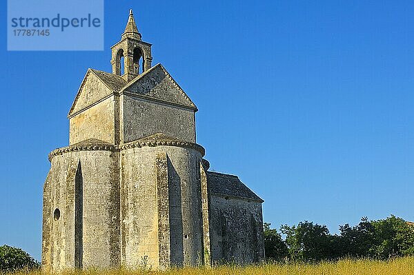 Kapelle Ste-Croix  Abtei Montmajour  nahe Arles  Bouches-du-Rhone  Provence-Alpes-Cote d'Azur  Frankreich  Europa