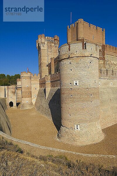 Burg von La Mota  mittelalterliche Festung  15. Jahrhundert  Medina del Campo  Provinz Valladolid  Kastilien und Leon  Spanien  Europa