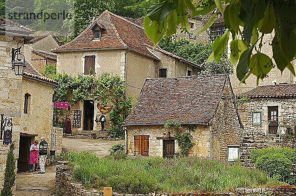 Lot-Tal  Jakobsweg  Midi-Pyrenäen  Saint Cirq Lapopie  Frankreich  Europa