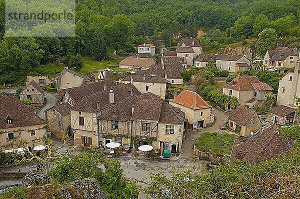 Lot-Tal  Jakobsweg  Midi-Pyrenäen  Saint Cirq Lapopie  Frankreich  Europa