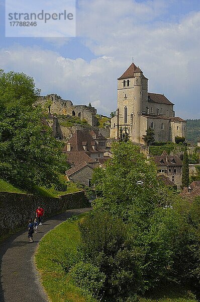 Saint Cirq Lapopie  Lot-Tal  Jakobsweg  Midi-Pyrenäen  Frankreich  Europa