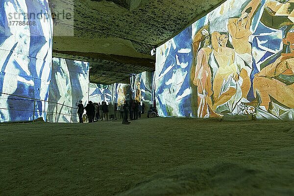 Licht- und Bildershow Carrieres des Lumieres  Les Baux de Provence  Provence  Frankreich  Europa