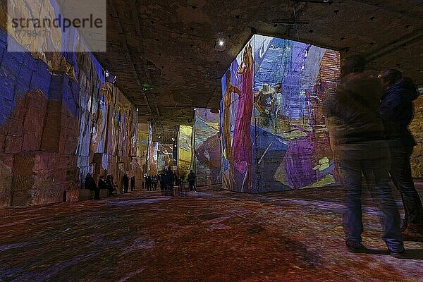 Licht- und Bildershow Carrieres des Lumieres  Les Baux de Provence  Provence  Frankreich  Europa